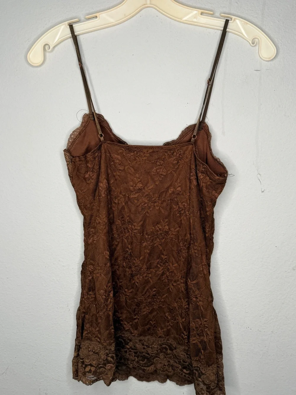 MmMmMm Brown Lace Camisole Top